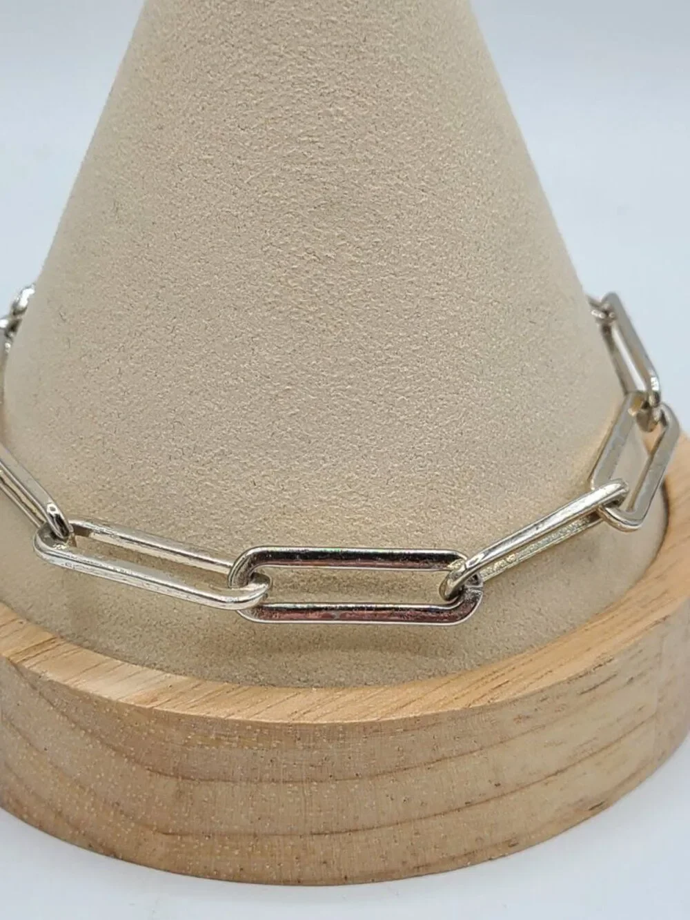 J Crew Silver Tone Paper Clip Bracelet fits a 7